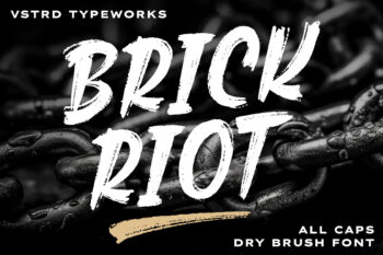 Dry Brush All Caps Font