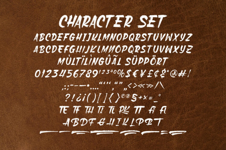 Dry Brush All Caps Font