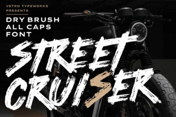 Dry Brush All Caps Font