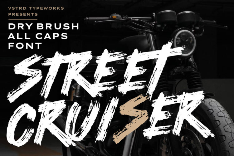 Dry Brush All Caps Font