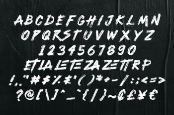 Dry Brush All Caps Font