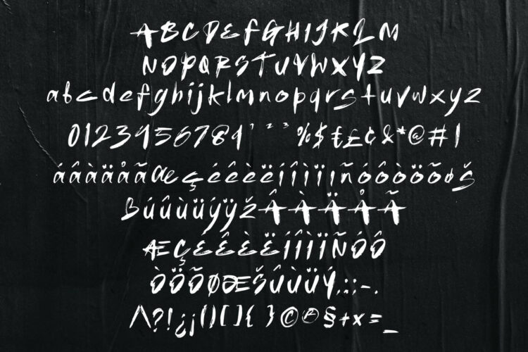 dry brush scribble font